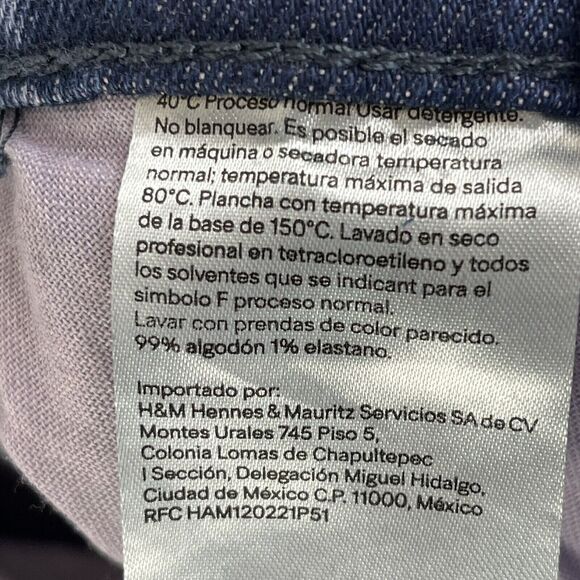 H&M Jeans Womens Size 30X32 Purple Stonewashed Hi Rise Stretch Medium Wash Denim - Picture 12 of 15